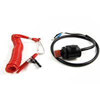 Universal Boat Outboard Engine Motor Kill Stop Switch &amp- Safety Tether Lanyard